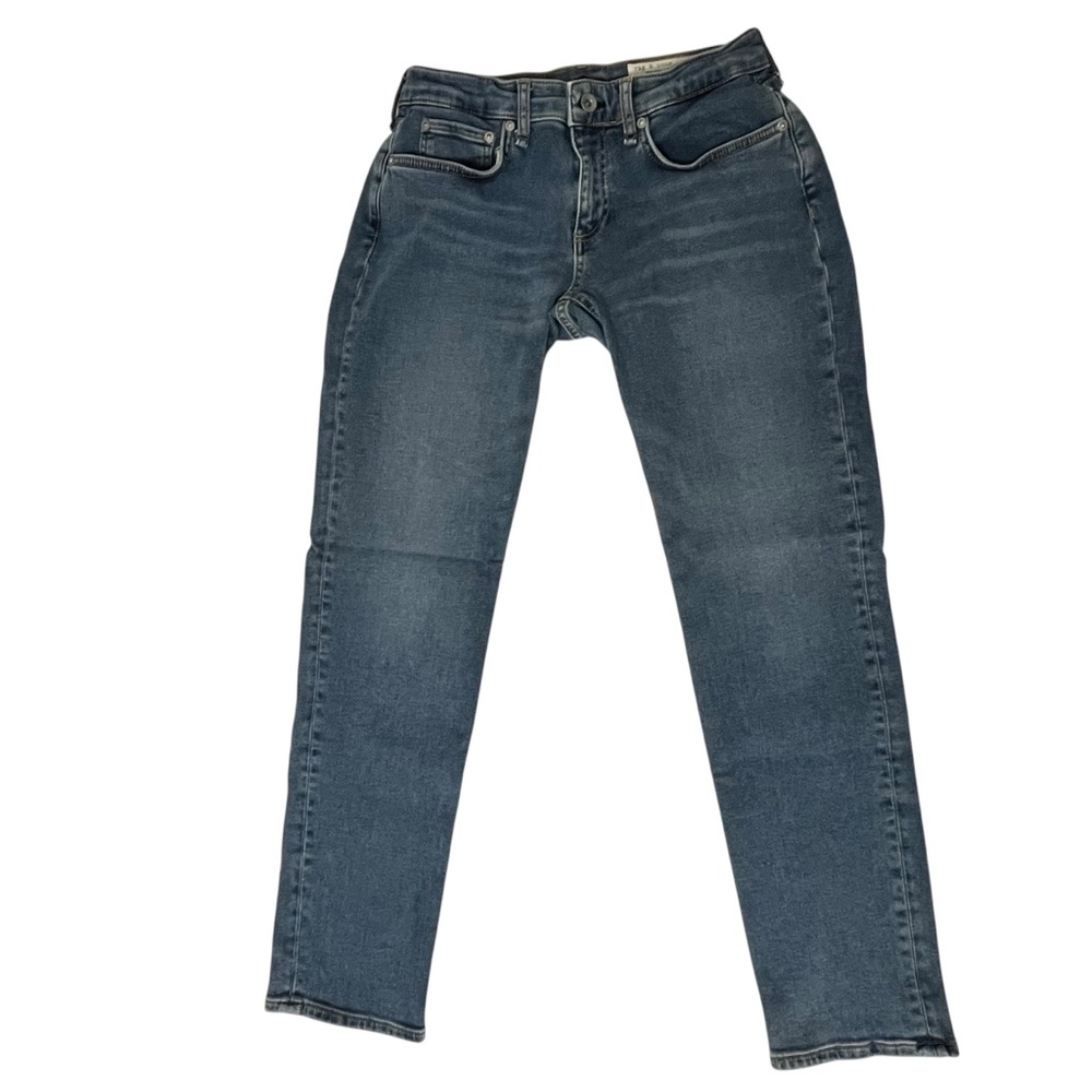 rag & bone Quartz Straight Leg Jeans 26 Medium Wash Stretch Denim